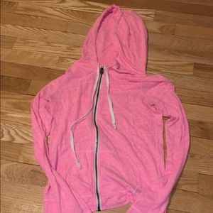 Neon pink zip up